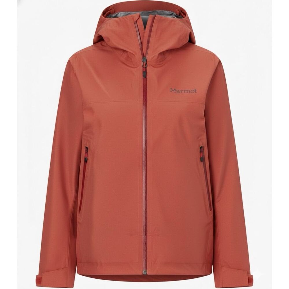Marmot Women's Rust Orange Waterproof Hooded Jacket
